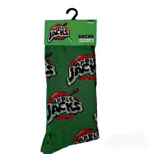 Kelloggs Apple Jacks Crew Socks NEW Size Mens 6-12 Novelty -1 Pair -Quirky Logo